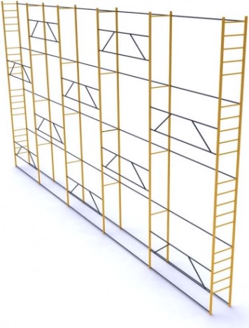 Леса строительные облегченные РИНСТРОЙ ЛРСП-250 D-32 мм 4х21 без настила Леса строительные облегченные РИНСТРОЙ ЛРСП-250 D-32 мм 4х21 без настила
