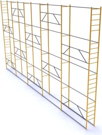 Леса строительные облегченные РИНСТРОЙ ЛРСП-250 D-32 мм 6х18 без настила Леса строительные облегченные РИНСТРОЙ ЛРСП-250 D-32 мм 6х18 без настила